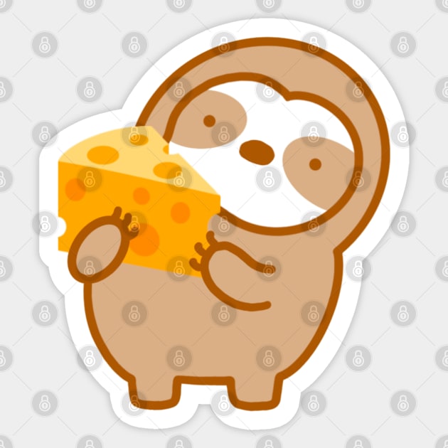 Cute Cheese Sloth Sticker by theslothinme